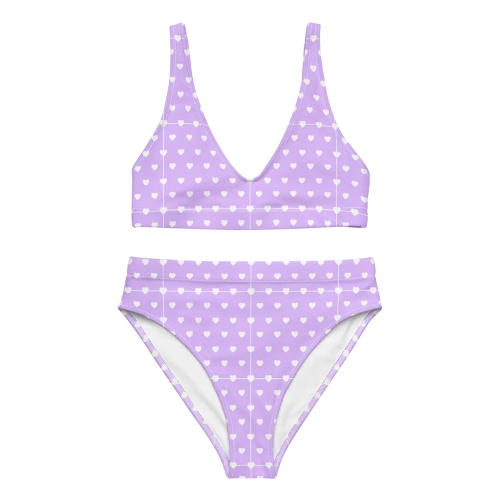 Pastel Heart Seamless Pattern High Waisted Bikini - V3 product image (9)