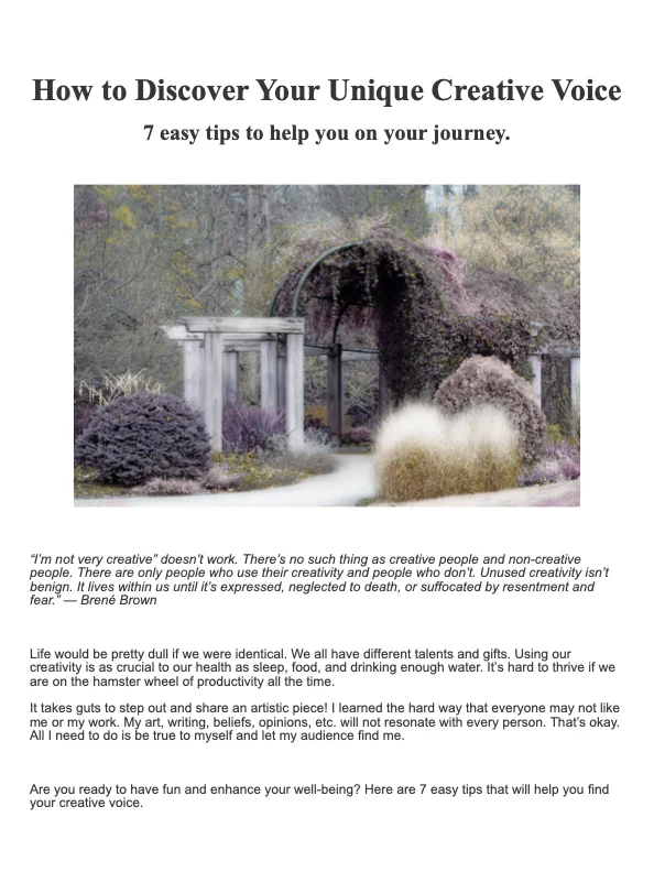 How to Discover Your Unique Creative Voice product image (1)