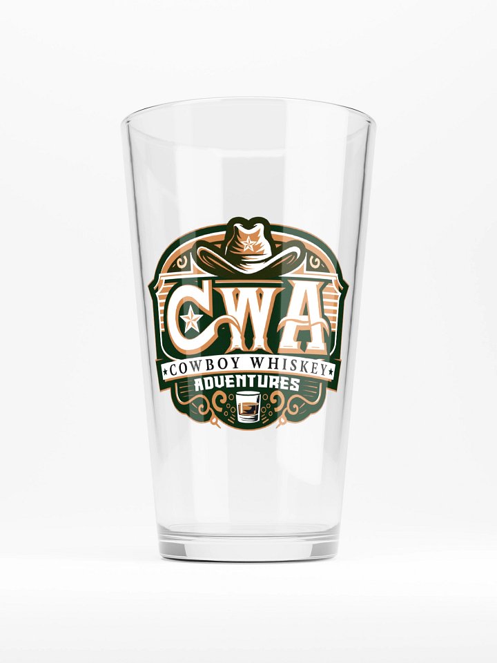 CWA Cowboy Whiskey Shaker Pint Glass product image (1)