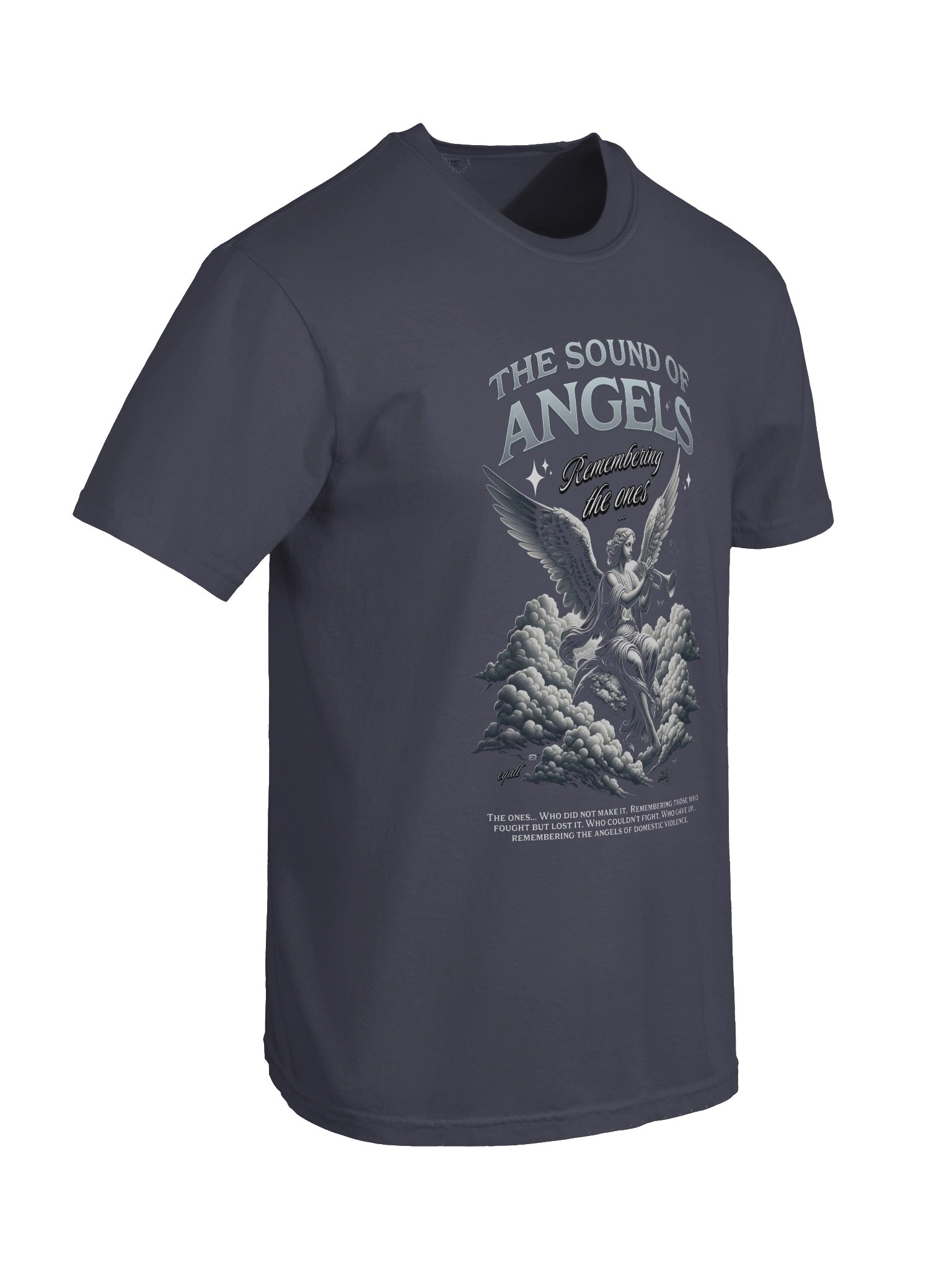 Comfort Colours_The Sound of ANGELS Unisex T-shirt_EQALL® Billog Collection Campaign_Silver / Black product image (8)
