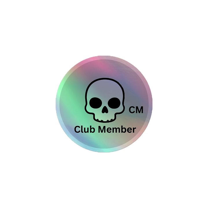Holographic Club Member Sticker product image (1)