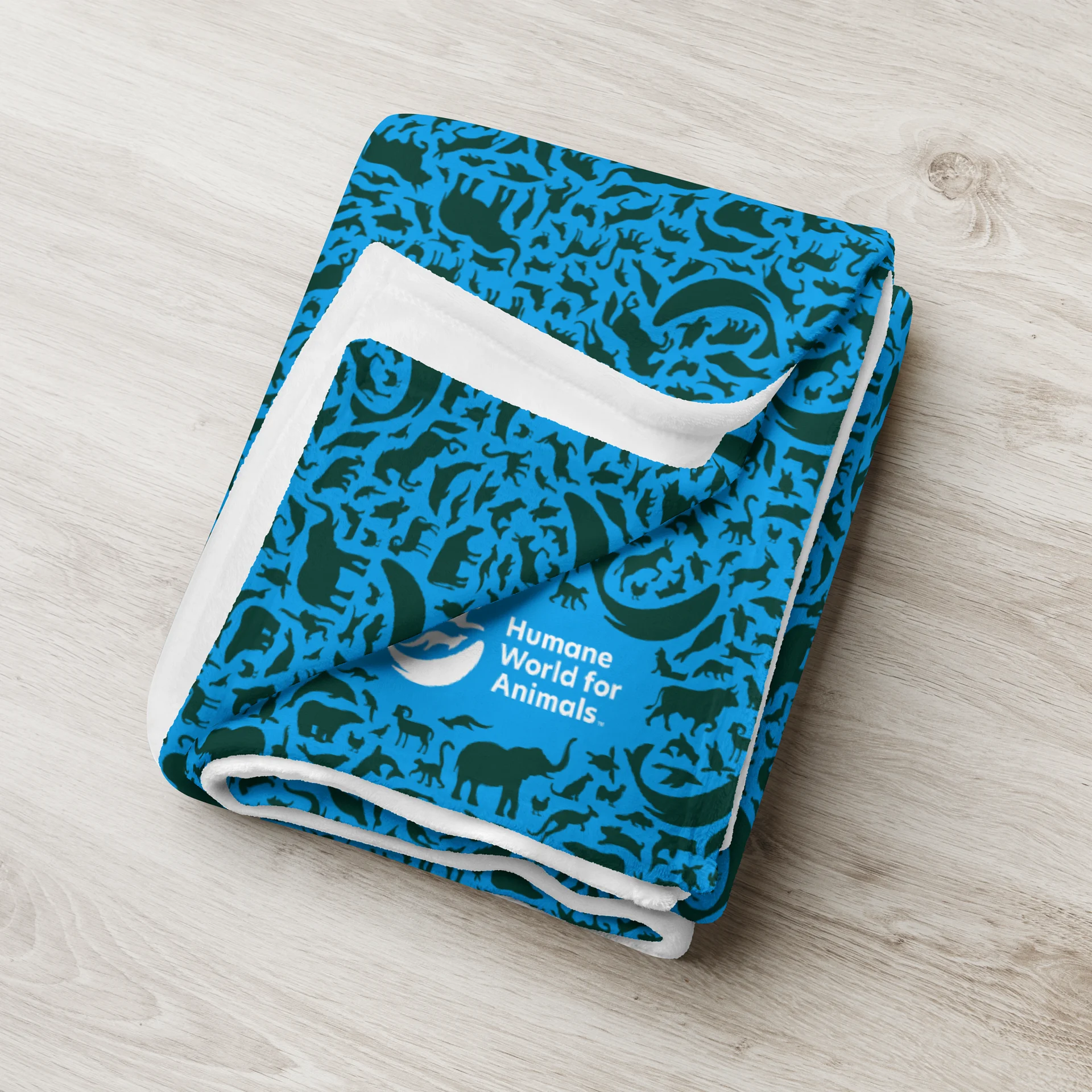 Throw blanket - Animal pattern - Blue/Green product image (3)