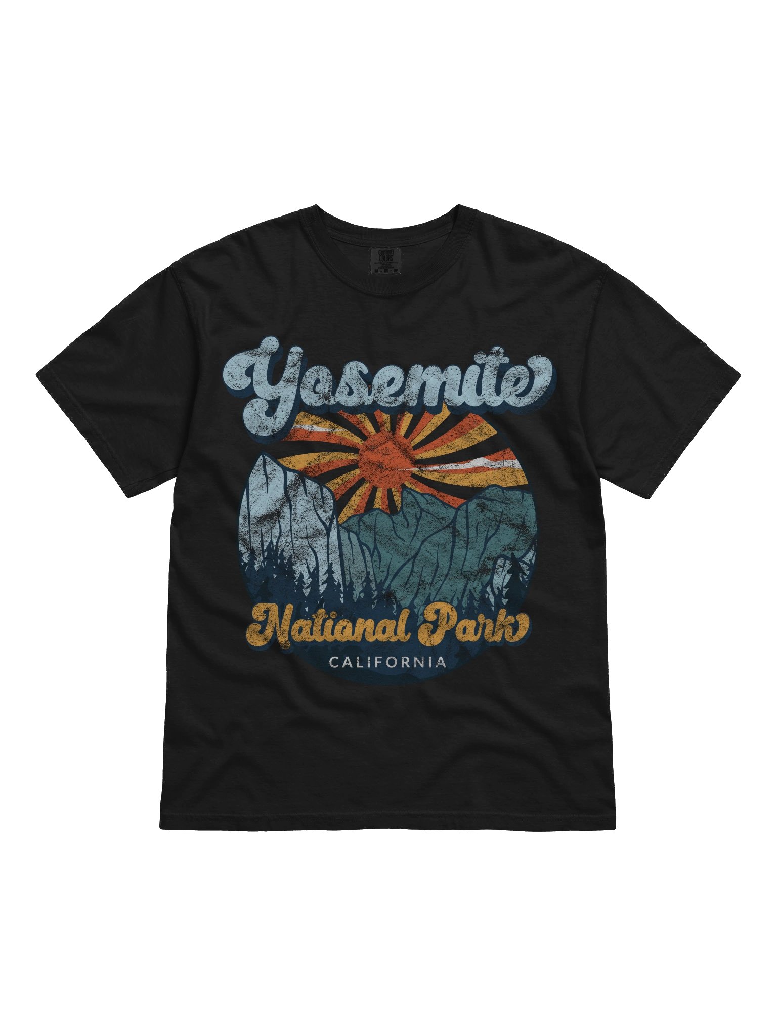Yosemite National Park California Shirt – Vintage Sunset Mountain Landscape Retro Travel Tee product image (4)
