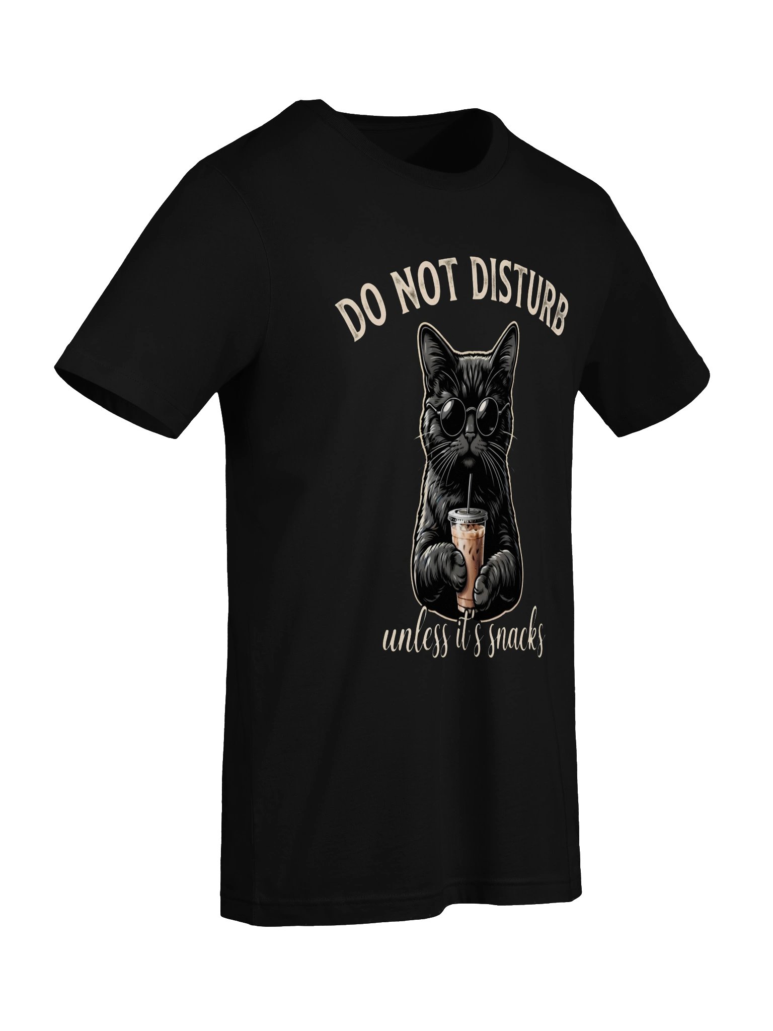 Funny Black Cat Snack Lover T-Shirt product image (73)