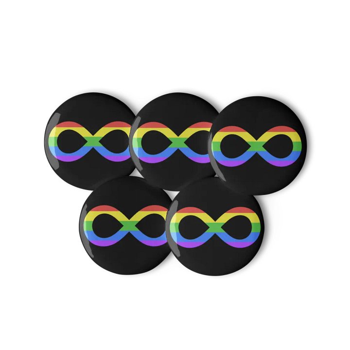 Queer Autistic Infinity Pin Set product image (2)
