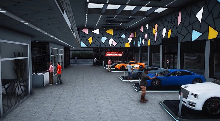 FIVEM CUSTOM VESPUCCI CAR SHOP MLO V2.2 product image (1)