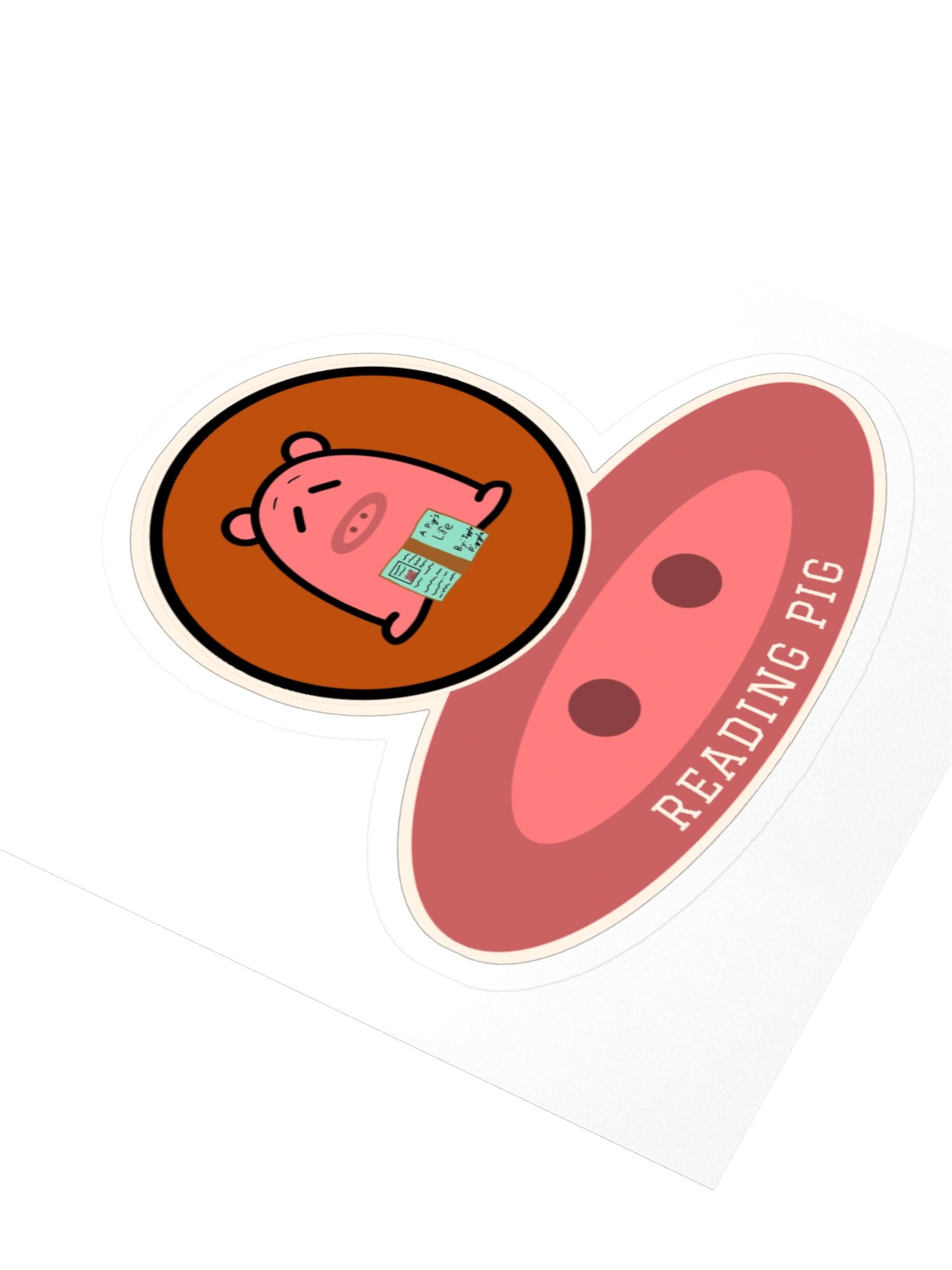 Reading Pig Snout Sticker product image (7)