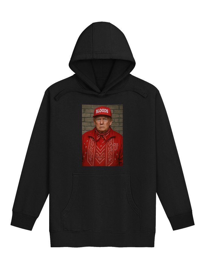 Trump Bloods Gang Style Graphic Hoodie product image (4)