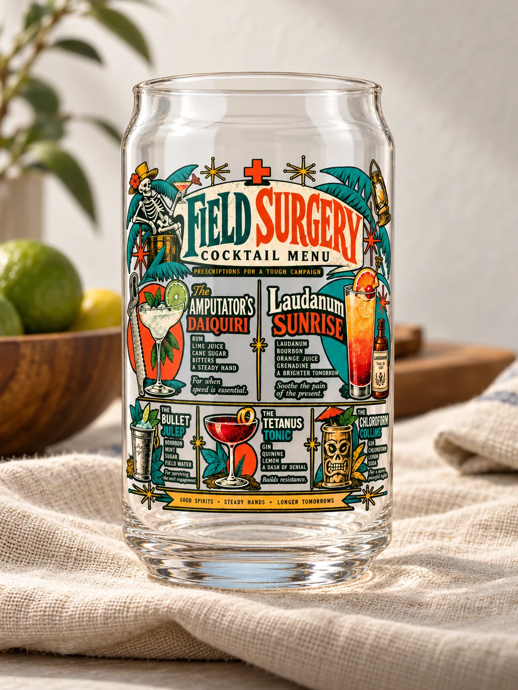 Prescriptions for a Tough Campaign: Field Surgery Cocktail Glass product image (2)