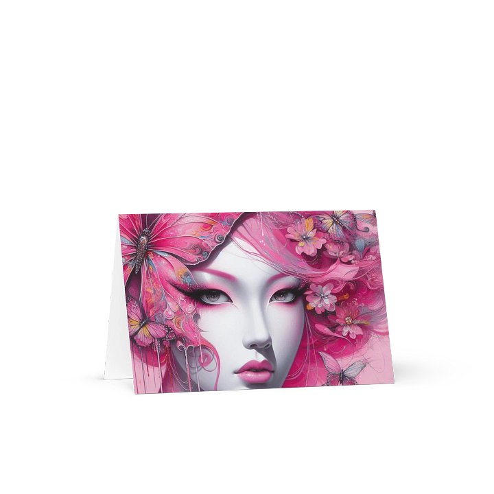 Pink Butterfly Greeting Card product image (1)