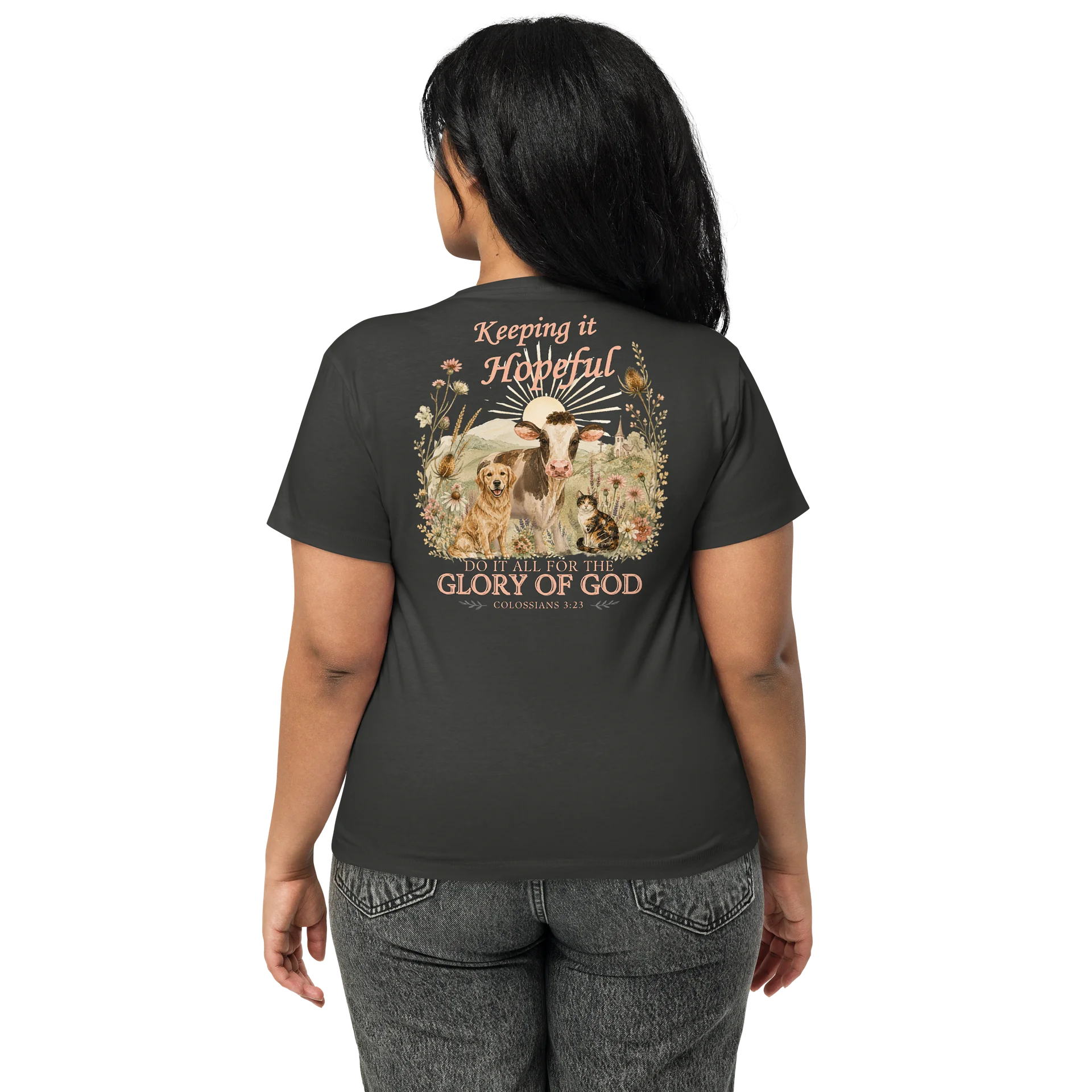 Colossians 3:23 Collection | Women’s High-Waisted Tee product image (24)