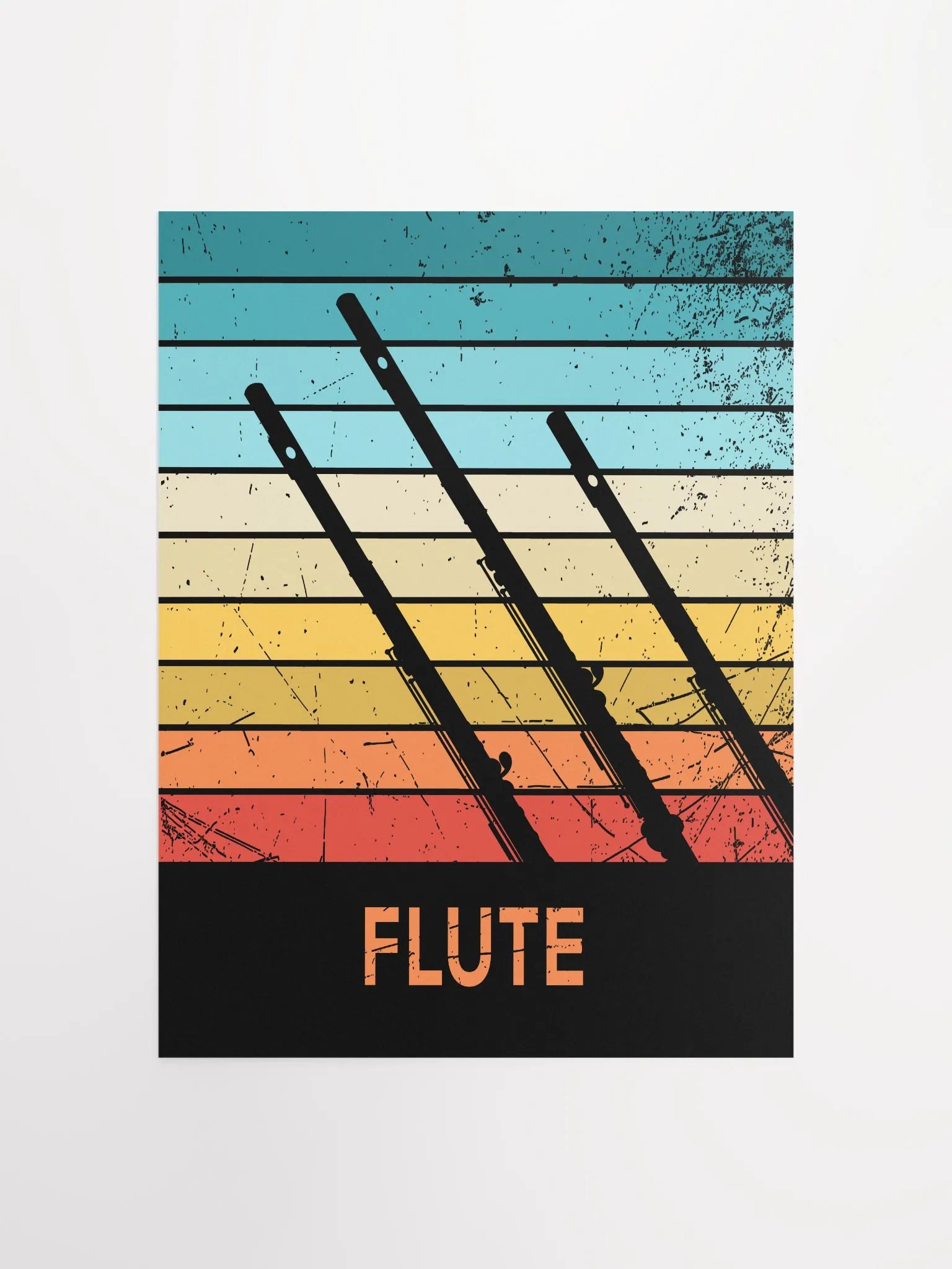 Small Retro Abstract Flute Poster - Flute product image (1)