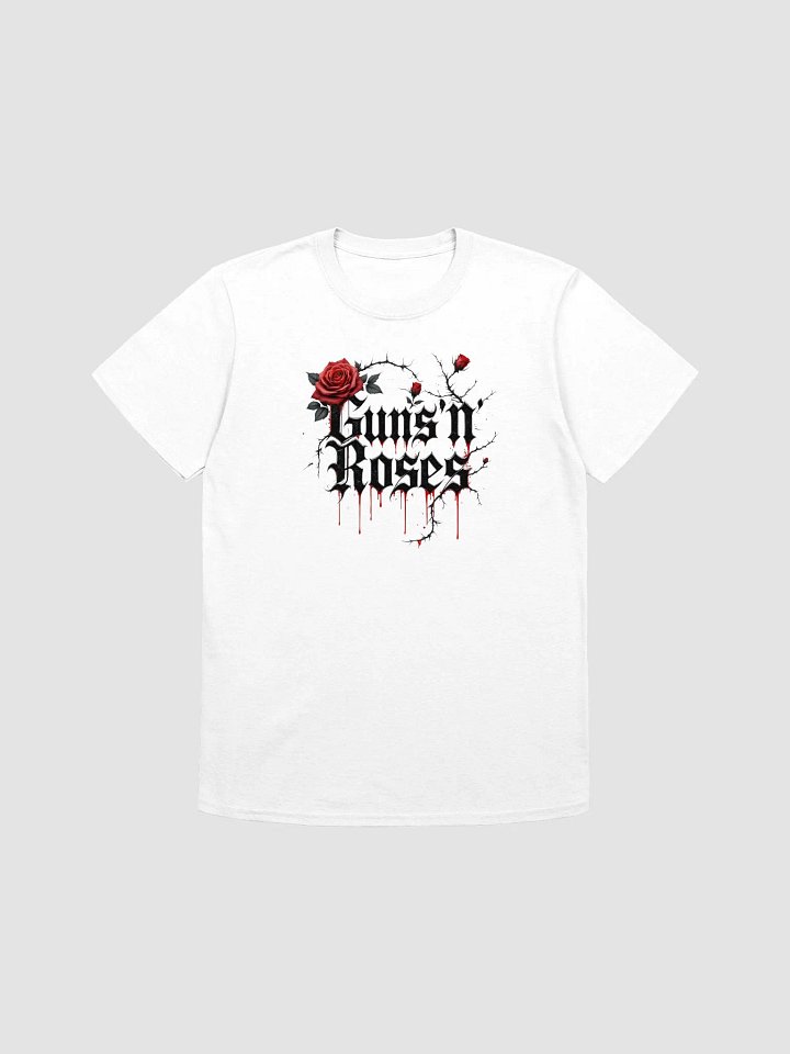 Guns N’ Roses Distressed Logo T-Shirt | Cracked Rose Rock Graphic Tee | Classic Hard Rock Streetwear product image (1)