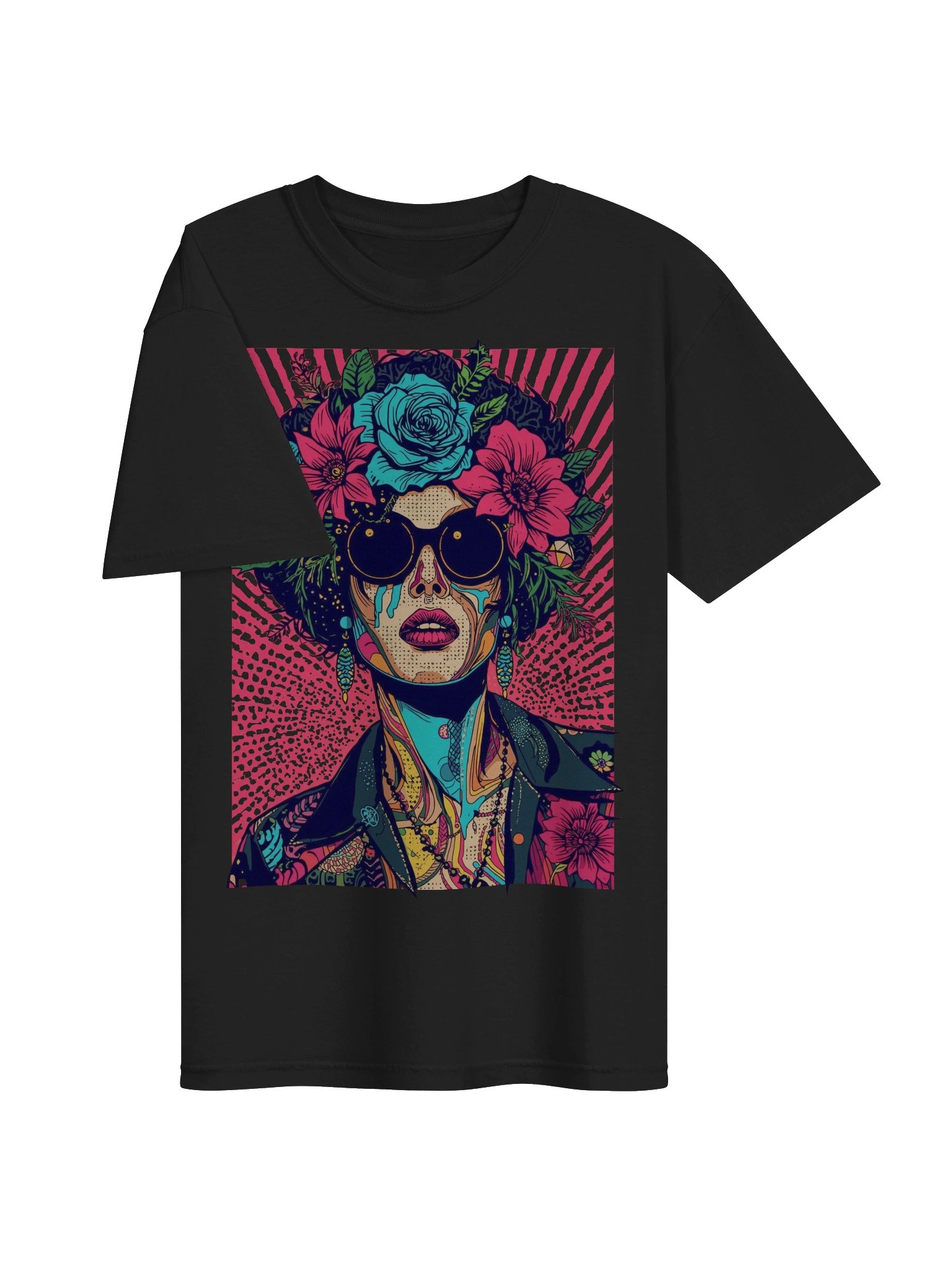 Neon Blossom Pop‑Art Heavyweight Tee product image (6)
