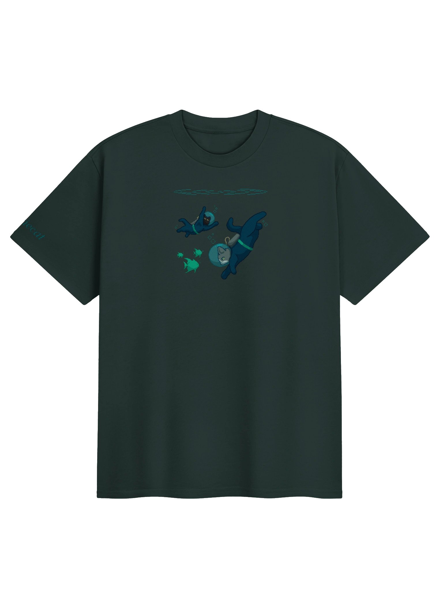 ｡° deep dive tee ~ dark green °｡ product image (1)