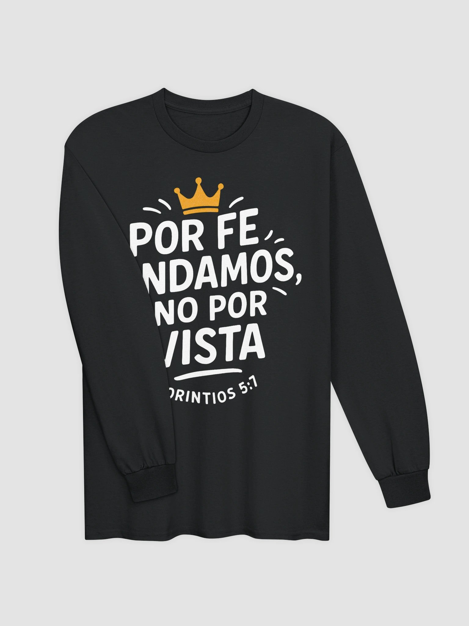 Camiseta Unisex Manga Larga | Por fe andamos no por vista product image (3)