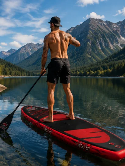 MMD 7 ft Custom Red Inflatable Stand Up Paddle Board (SUP) product image (2)