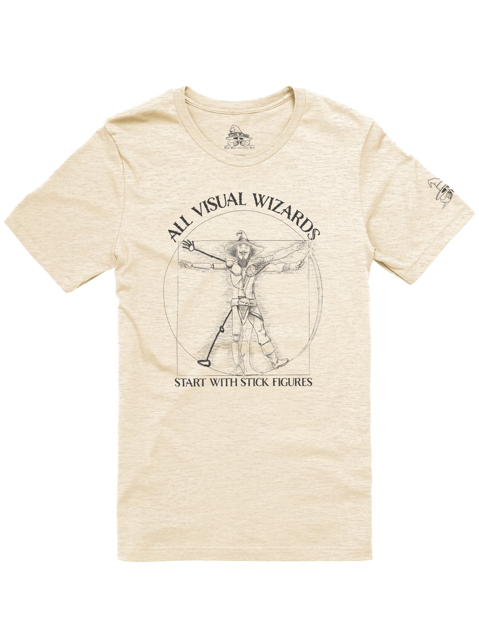 All Visual Wizards Start with Stick Figures | T-shirt product image (7)