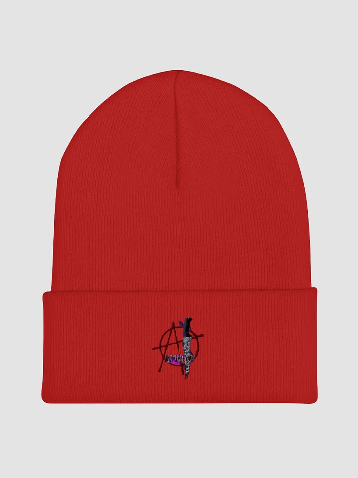 Dagger - Embroidered Beanie (Red) product image (2)