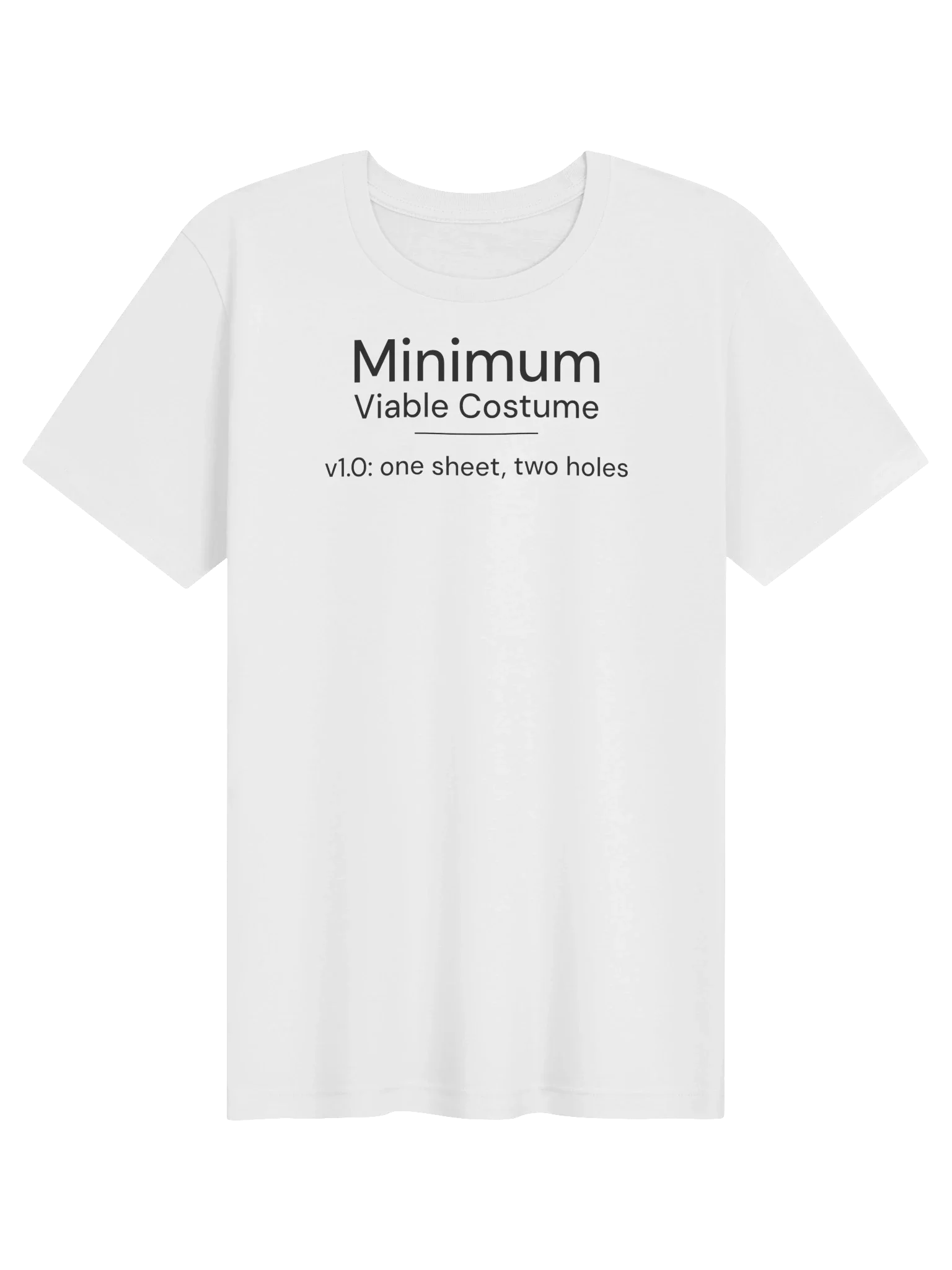 Minimum Viable Costume unisex tee in White