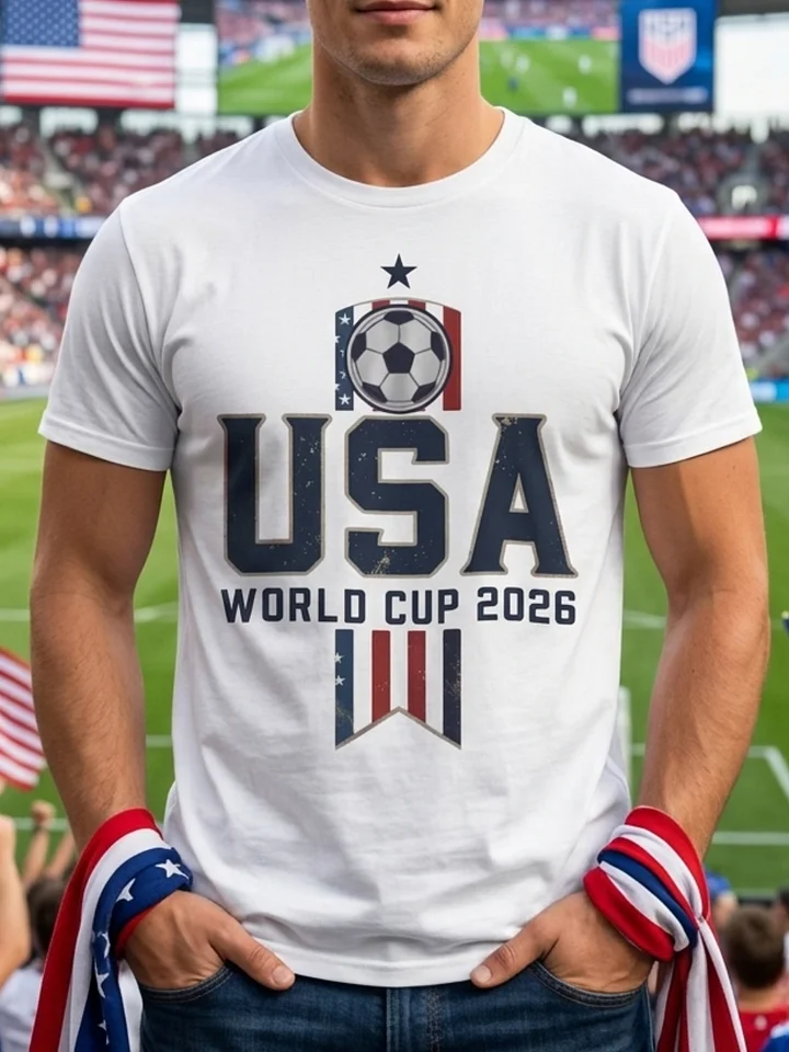 USA World Cup 2026 Vintage Patriotic Soccer Tee product image (1)