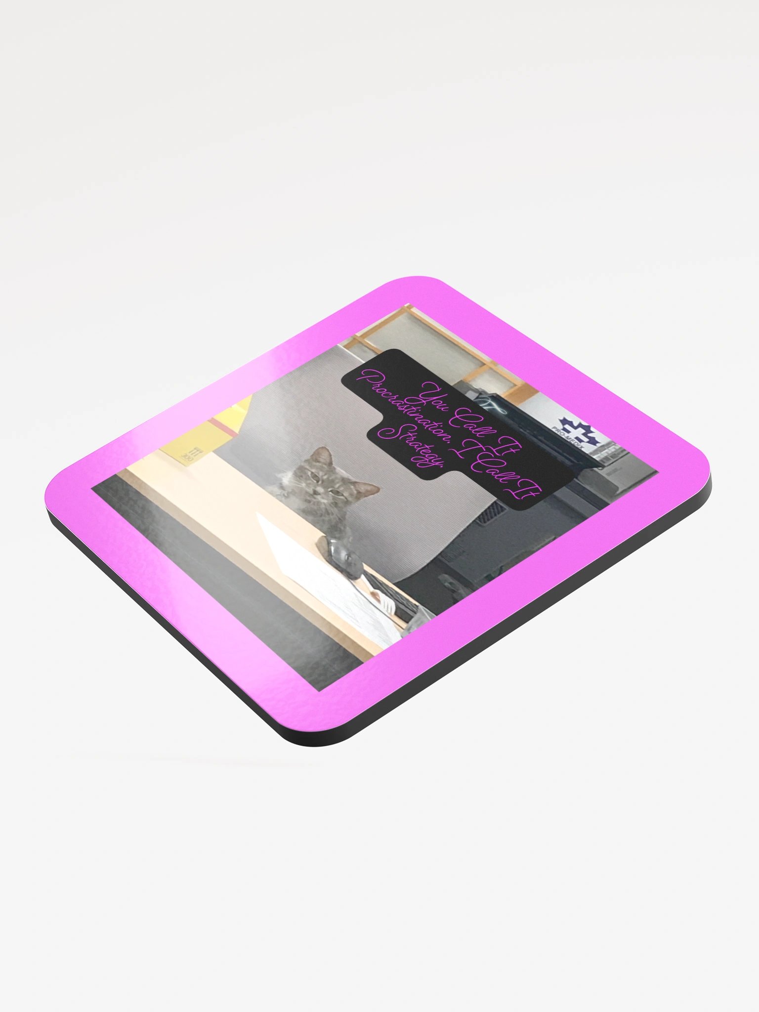 Purr-fect Procrastination Coaster product image (3)