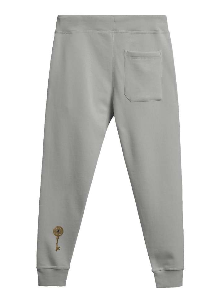 The Gatekeeper’s Key Fleece Joggers – Right Thigh & Back Lower Leg Print | Black | product image (2)
