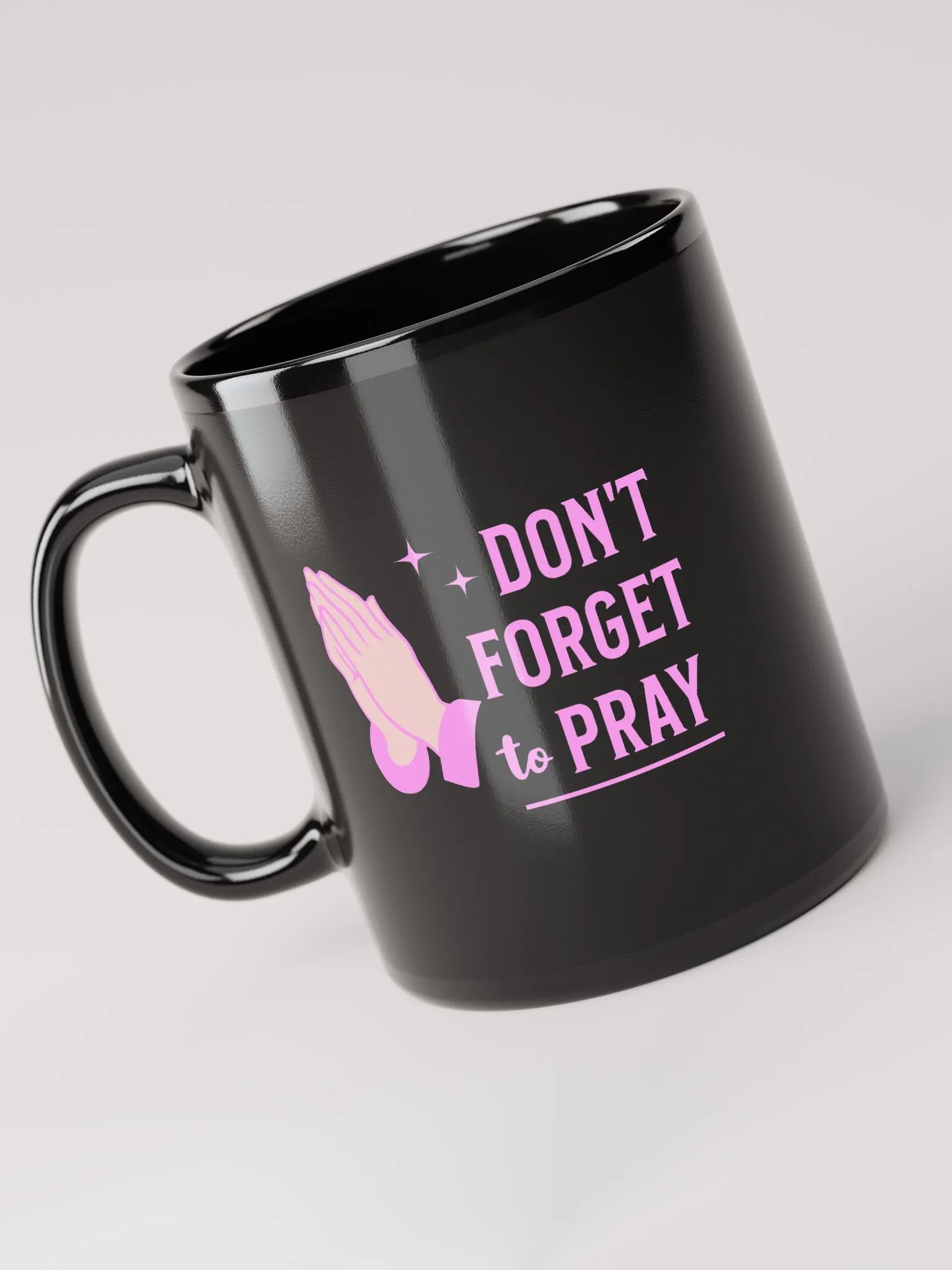Sparkling Prayer Black Mug product image (1)