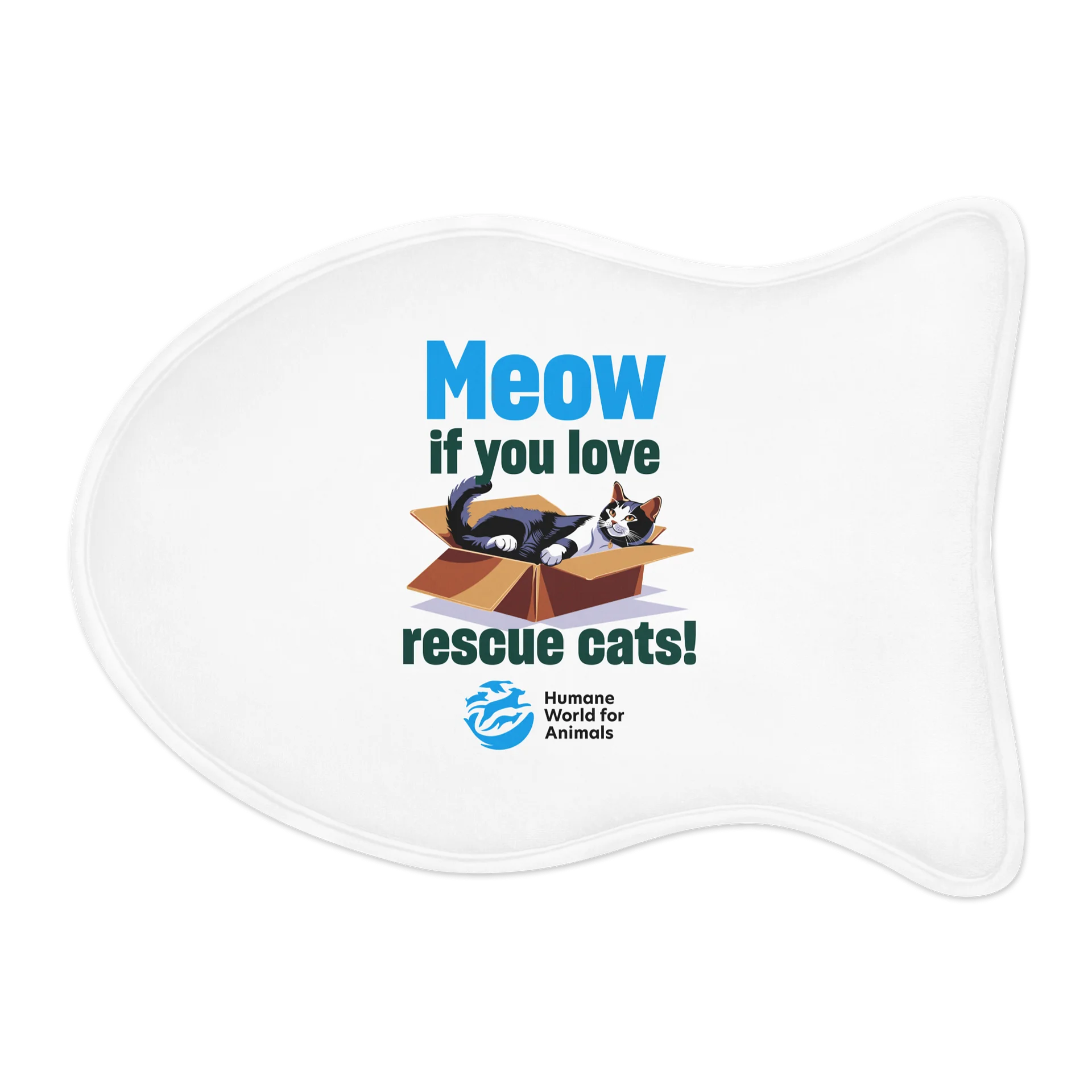 Meow if you love rescue cats - Pet feeding mat product image (1)