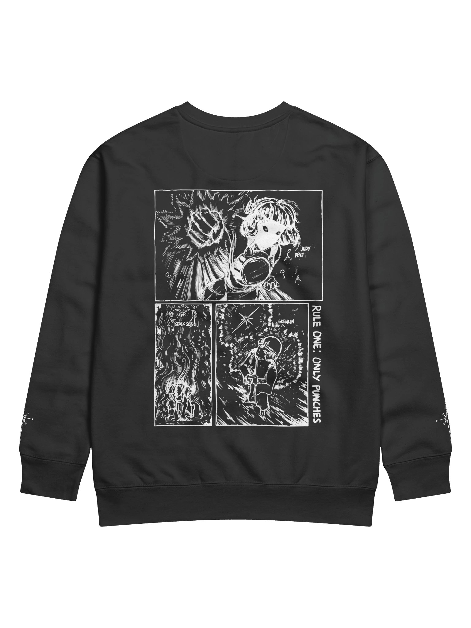 Dragon Quest Panel Sweatshirt (White on Black) product image (3)