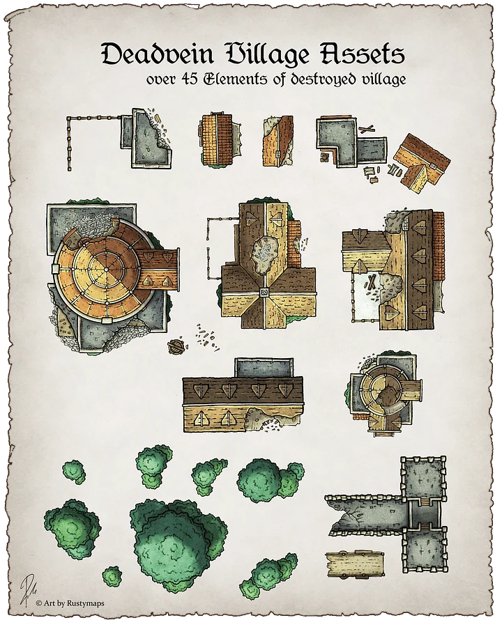 Destroyed Village Assets - Deadvein Village product image (1)