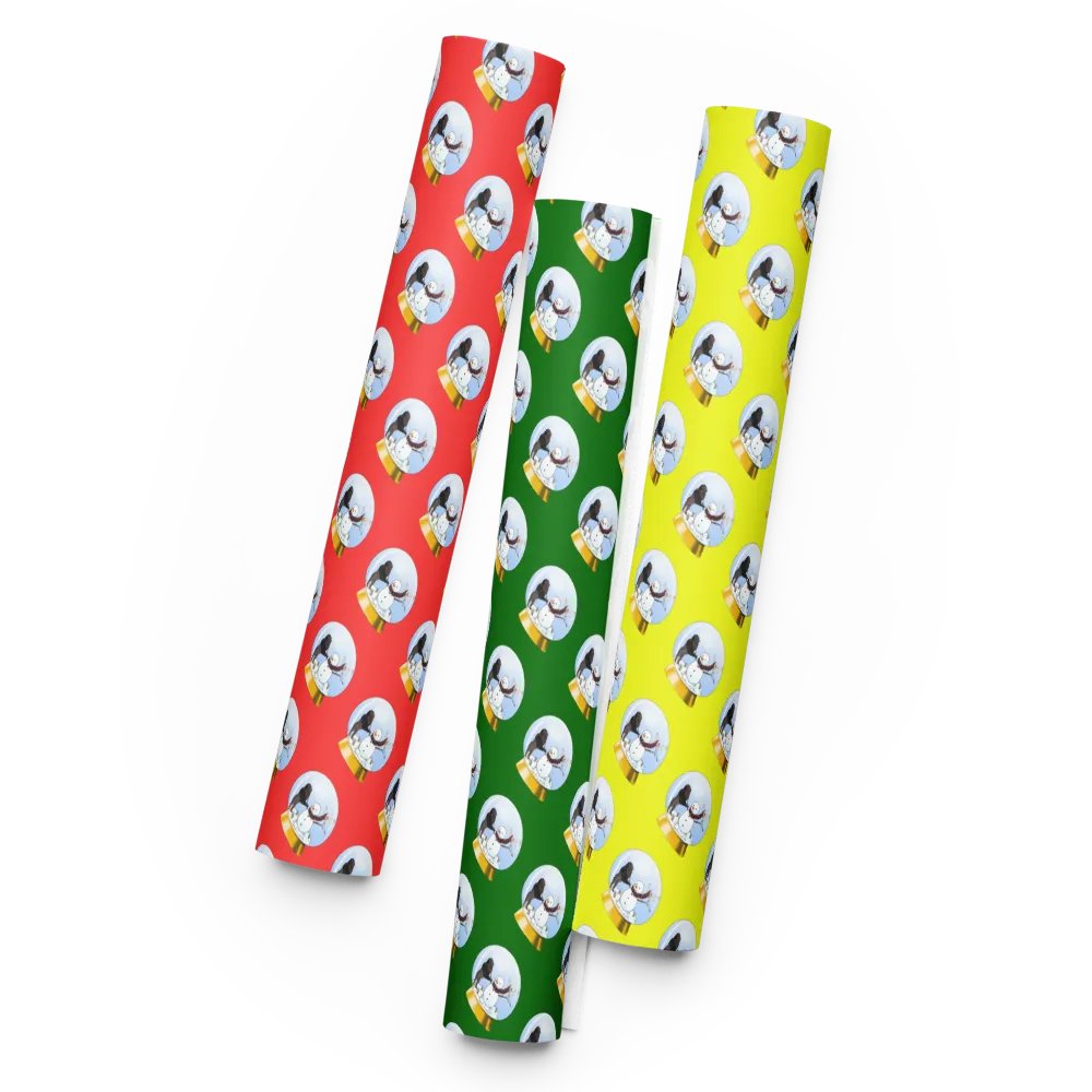 Building a Snowman with Bison and Scissortail Wrapping Paper product image (3)