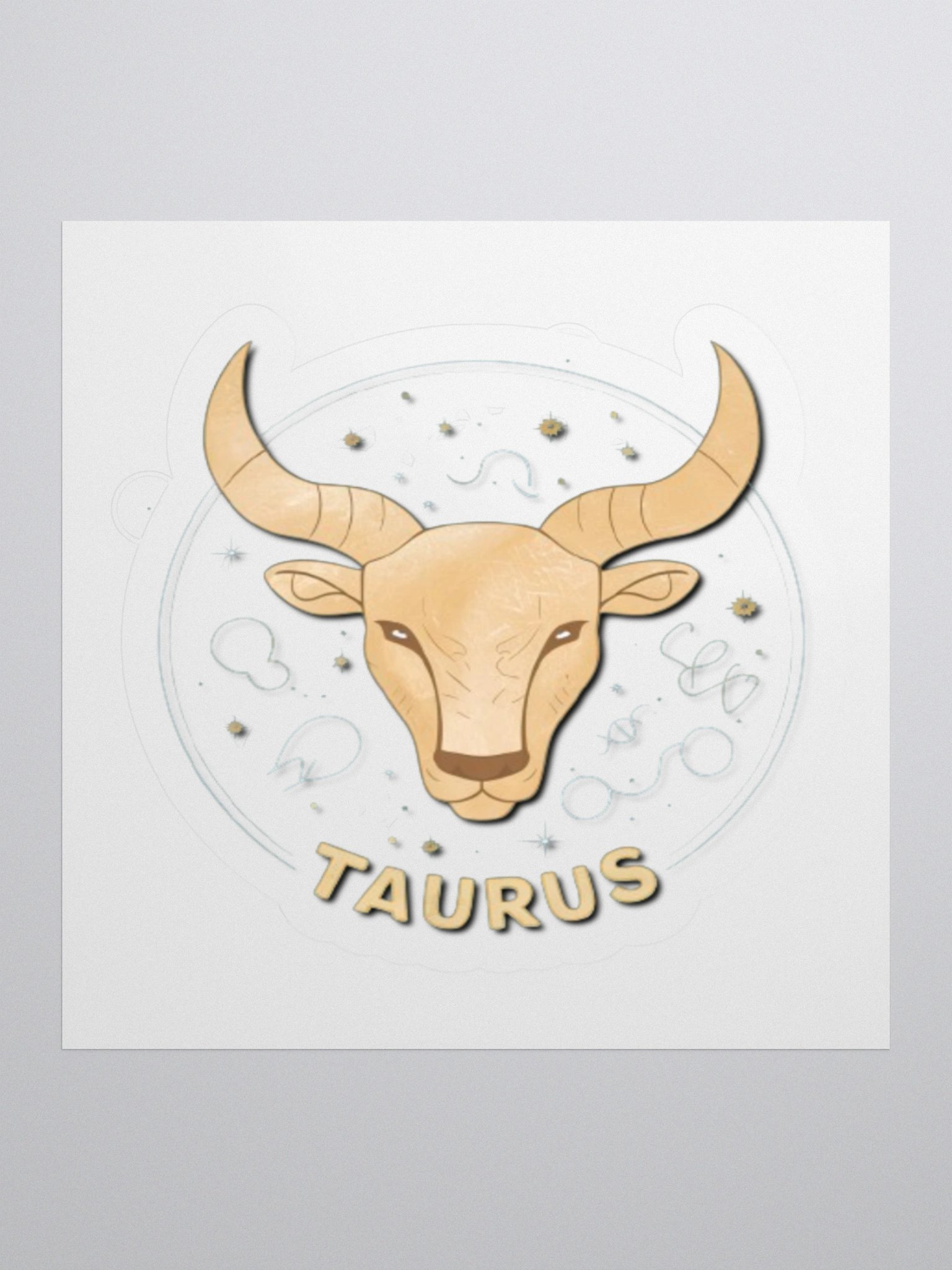 Taurus Zodiac Sticker - Exclusive Bull Design | TDS Music product image (1)