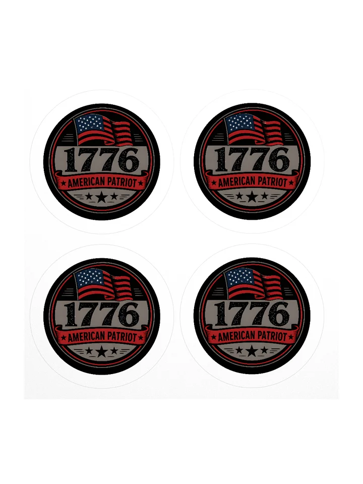 Black 1776 American Patriot Stickers product image (1)