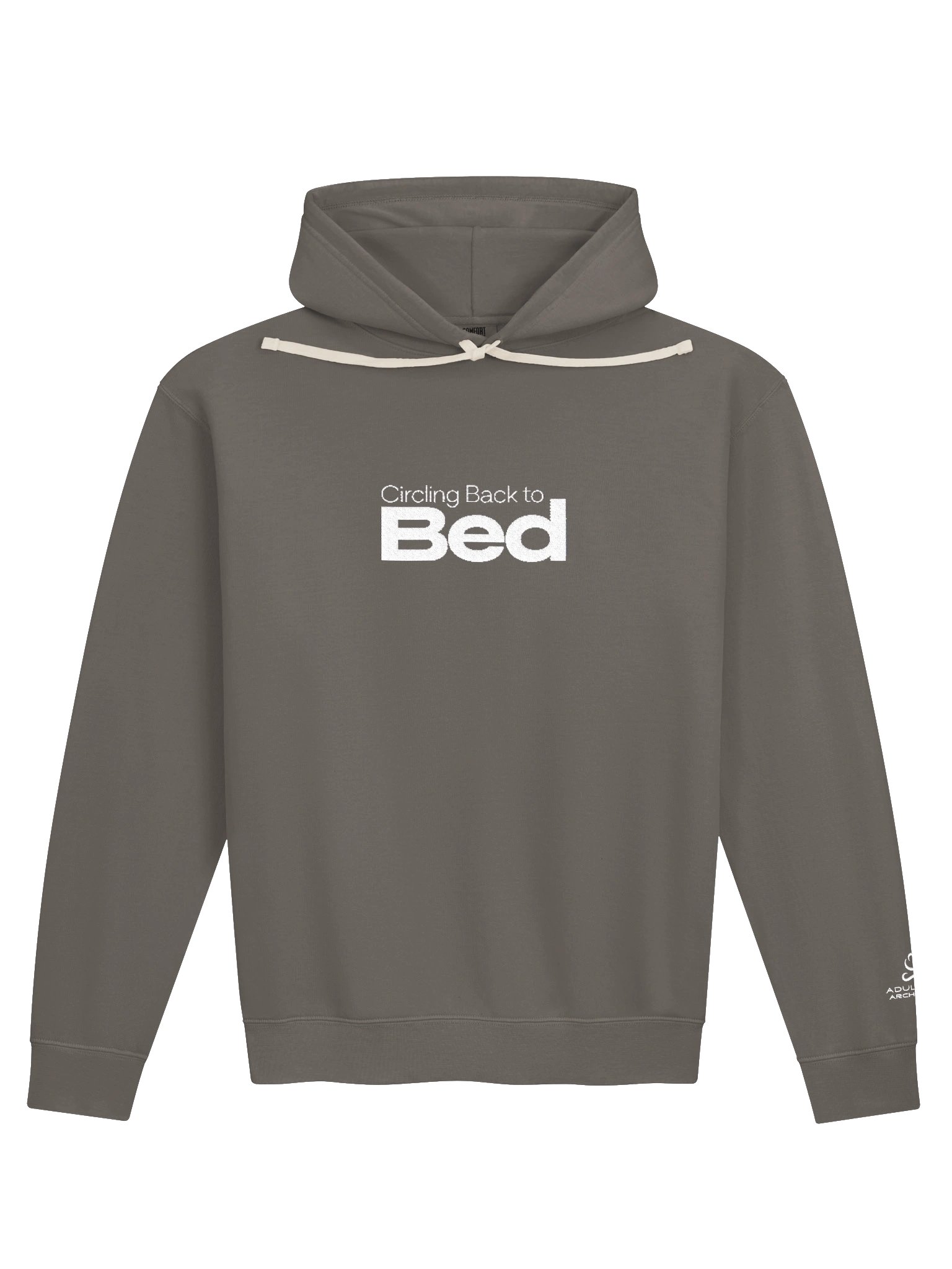 “Circling Back to Bed” — Unisex Garment-Dyed Fleece Hoodie product image (2)