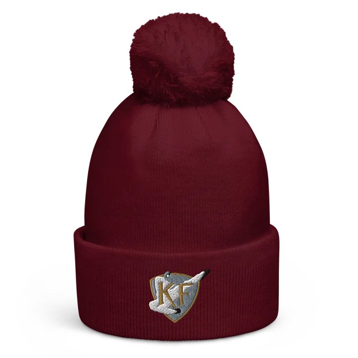KFDI Pom Pom Beanie Burgundy product image (1)