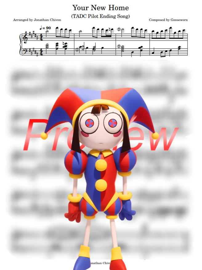 Your New Home Piano Sheet (TADC Pilot Ending Song) product image (1)