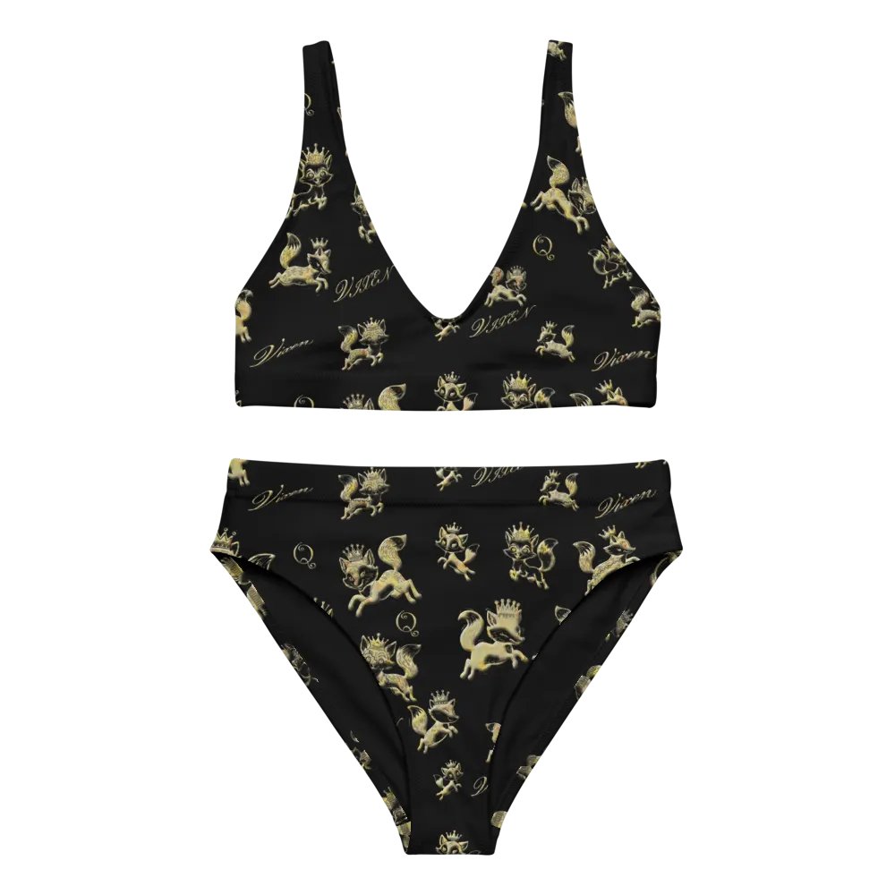 Vixen Queen Golden Vixen High Wasted black Bikini product image (5)