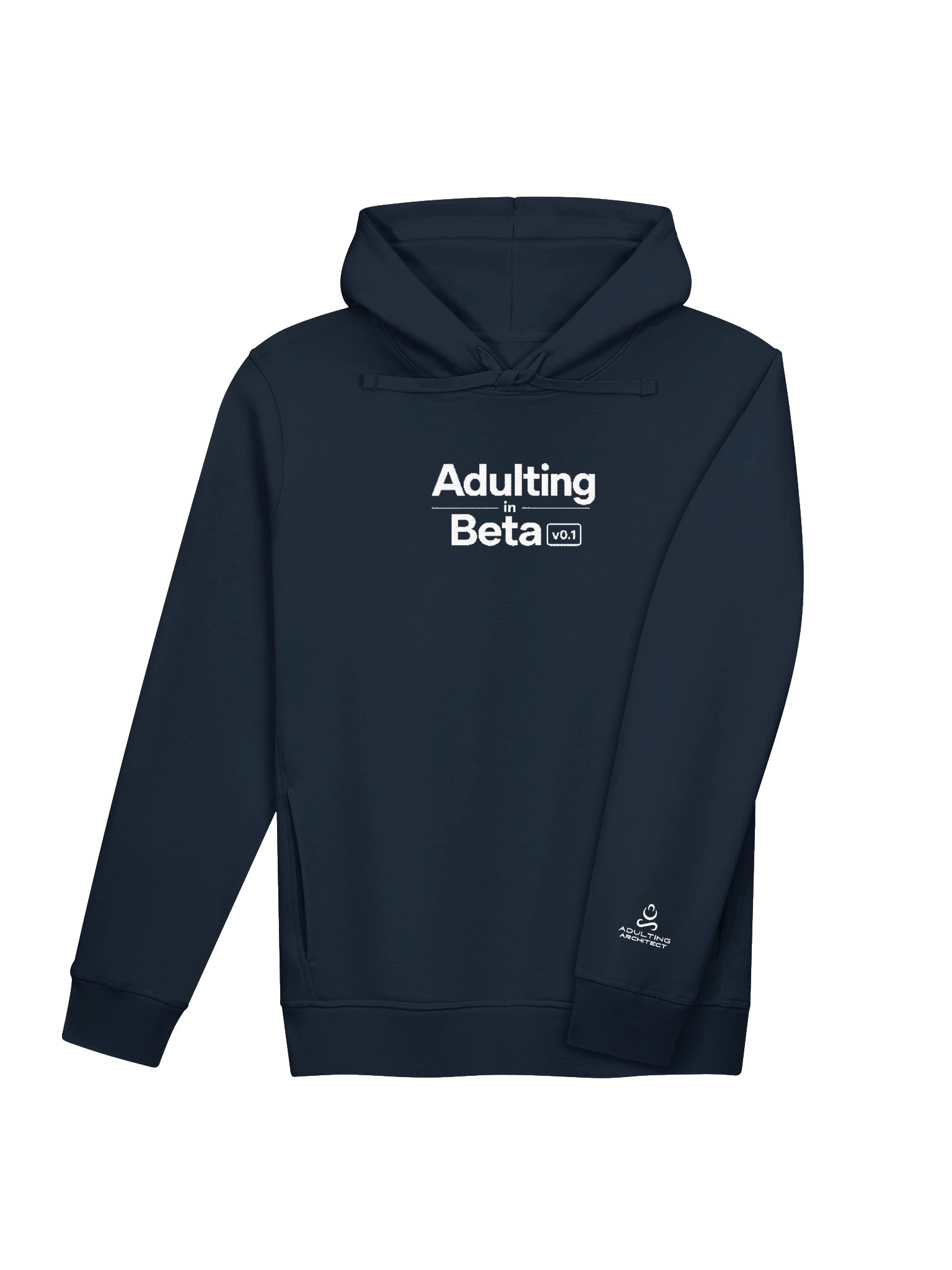 “Adulting in Beta v0.1” — Unisex Organic Side Pocket Hoodie product image (3)