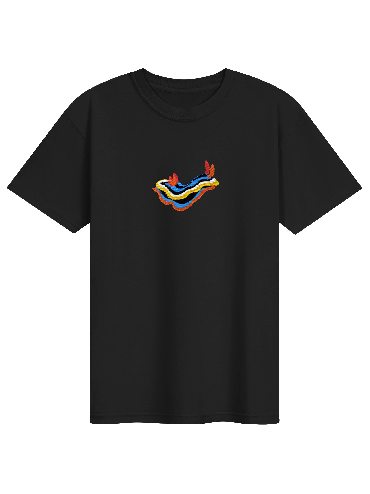 Chromodoris Nudibranch Embroidered Shirt | Colorful Sea Slug Embroidery Tee | Reef Aquarium & Marine Life Apparel product image (5)