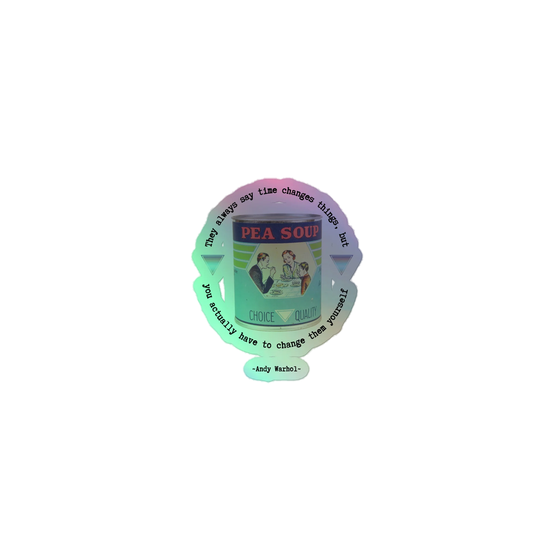 Warhol Change holographic sticker product image (1)