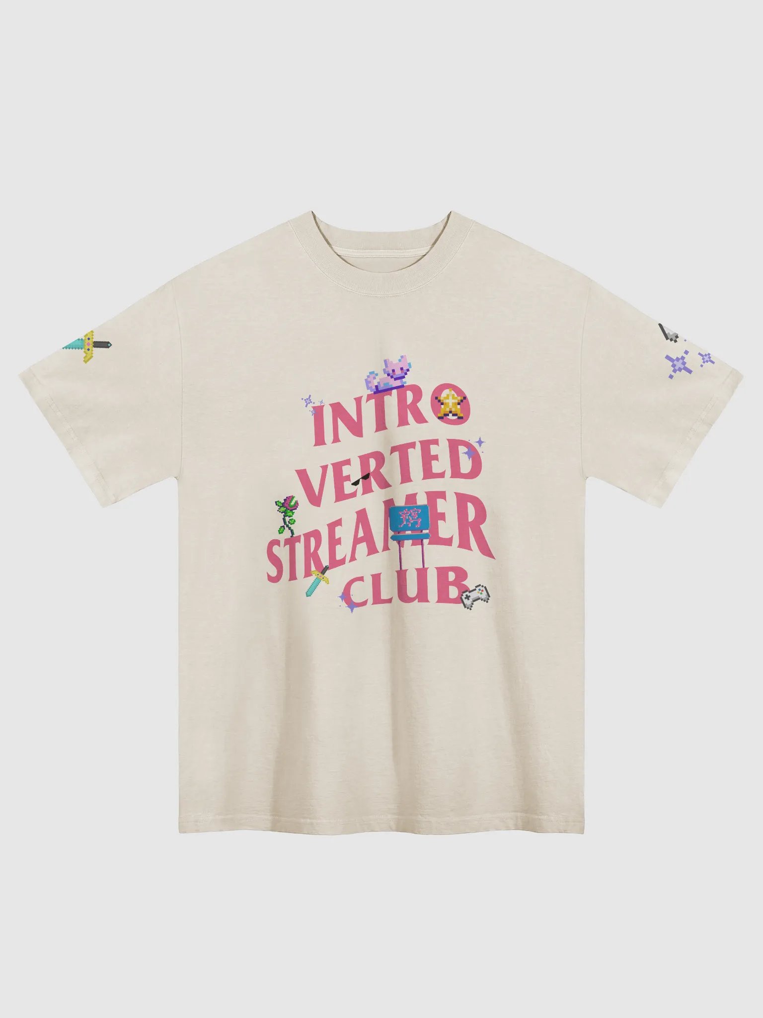 Introverted Streamer Club "Pixel-Elated" Oversized Tee product image (2)