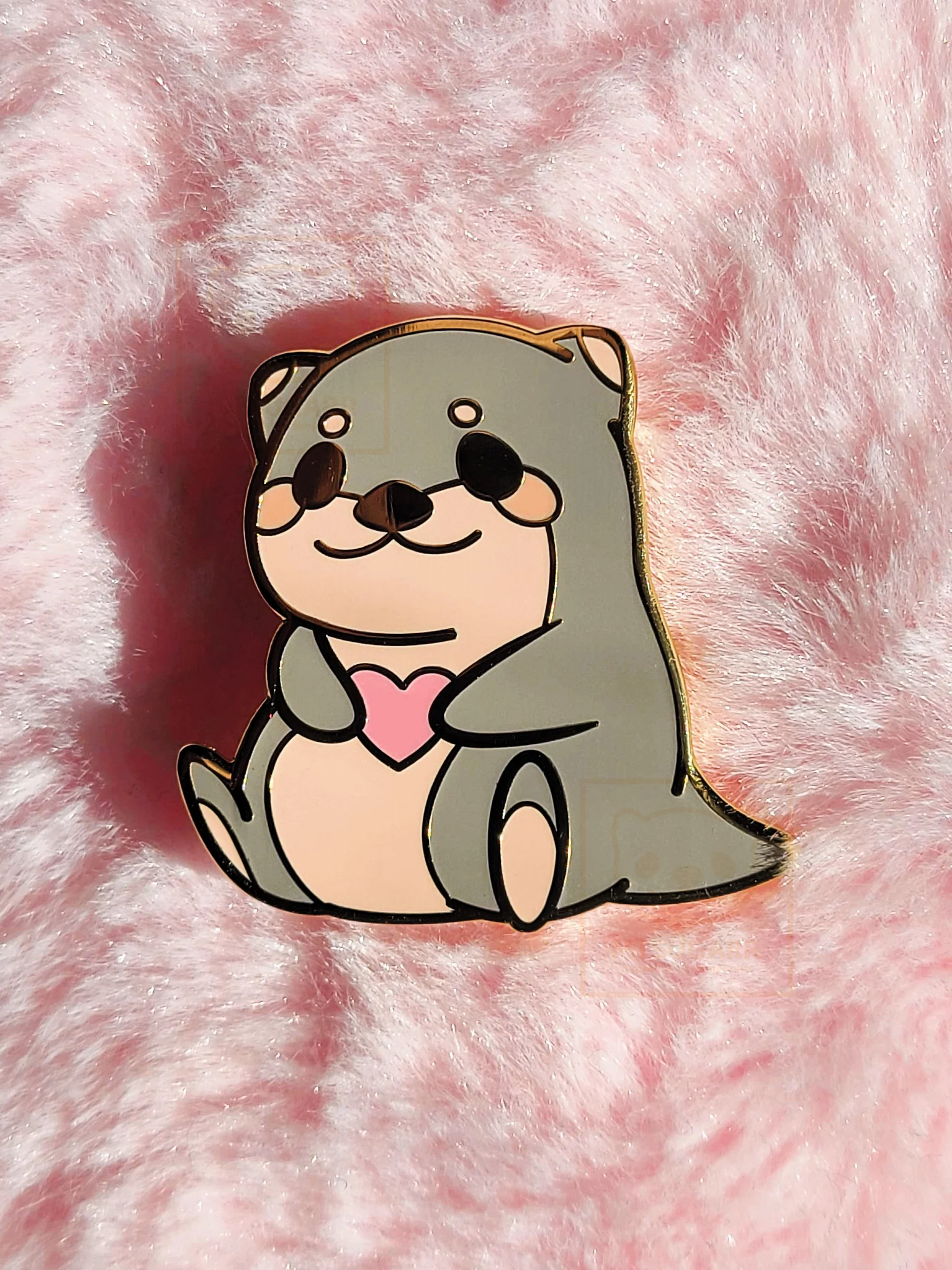 Chubby Love Otter Enamel Pin product image (3)