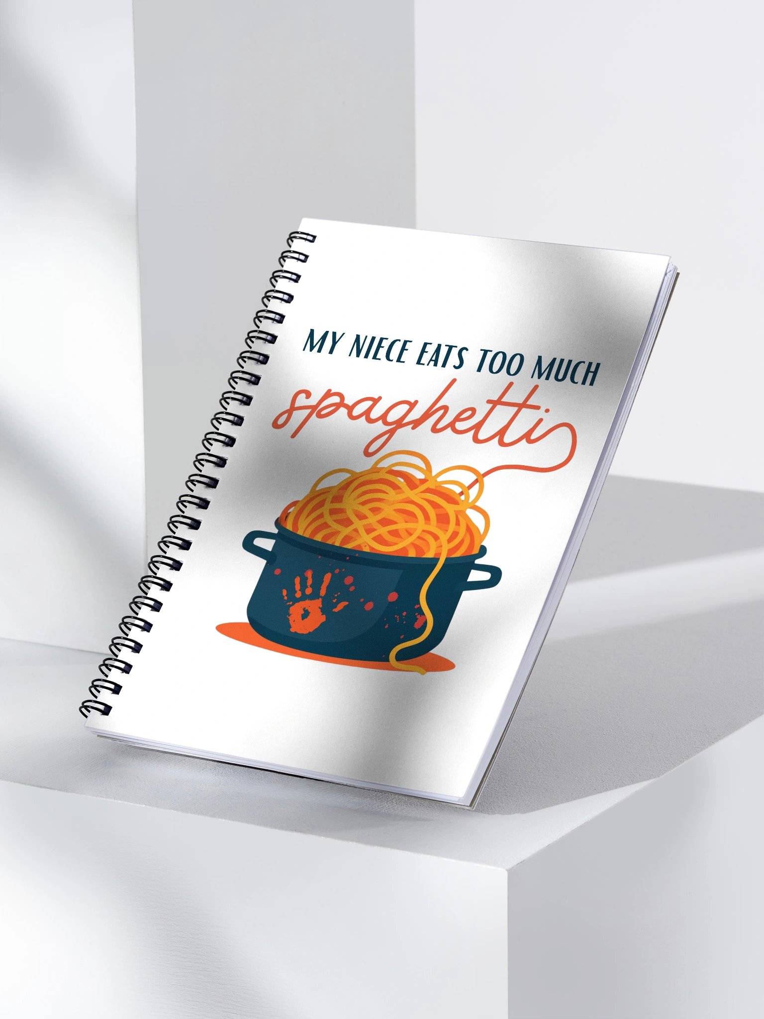 My Niece Eats Too Much Spaghetti Spiral Notebook product image (3)