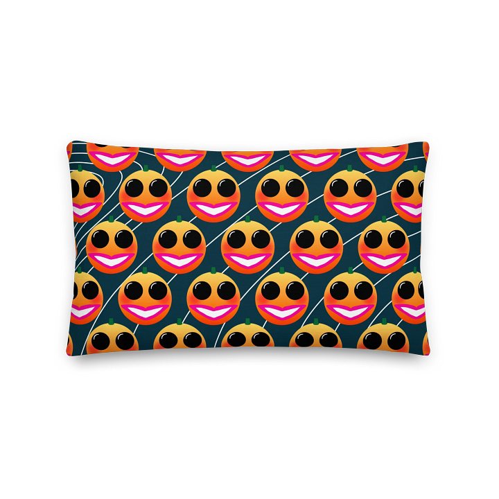 Sexy Orange Print Cushion (Teal) product image (1)