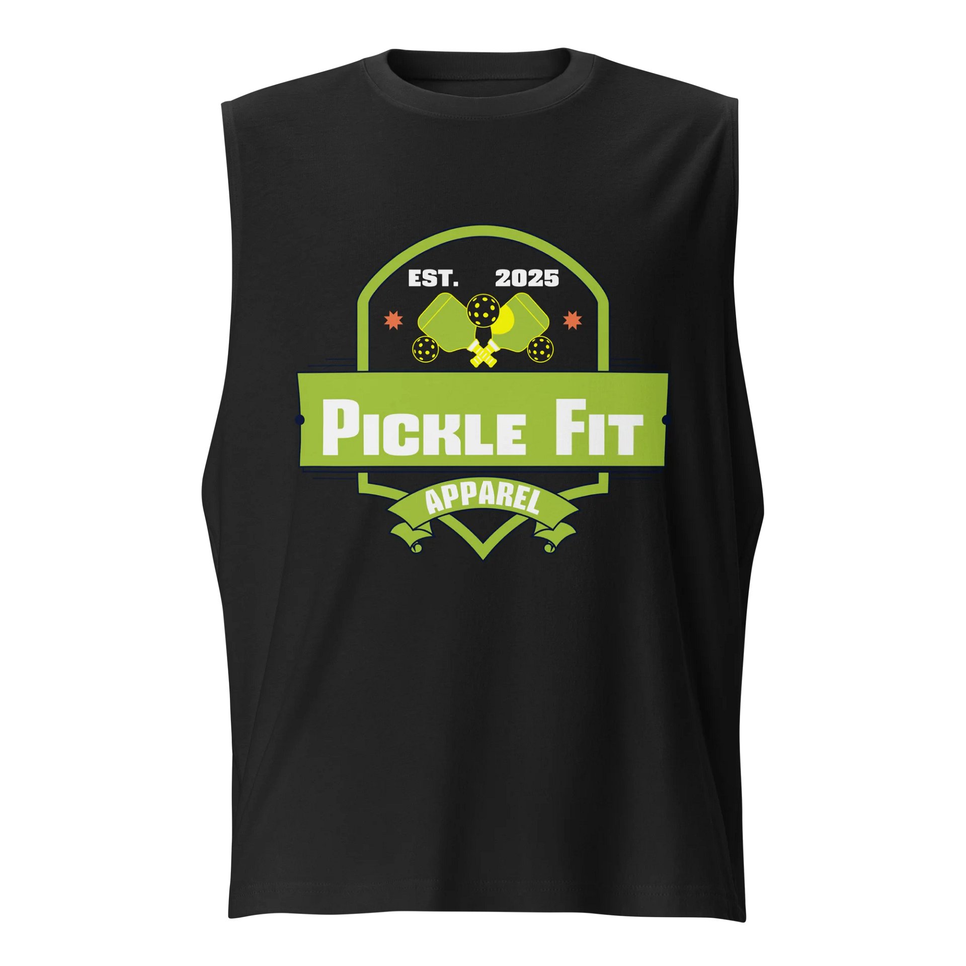 Pickle Fit Green n White Logo Muscle Tank product image (1)