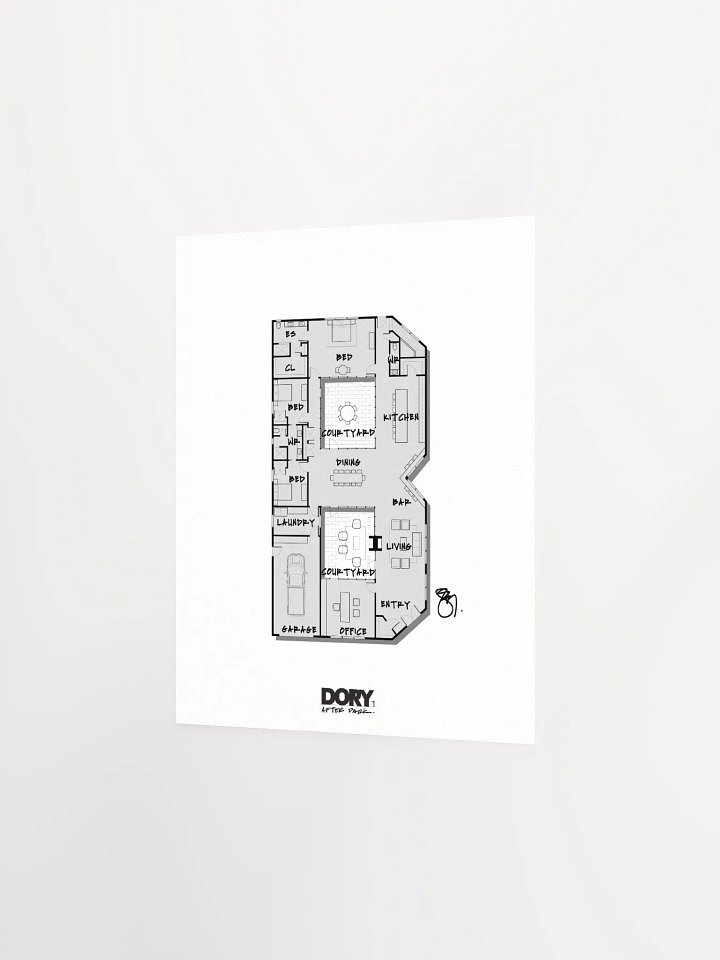 Alphabet Floor Plan Poster - B product image (2)