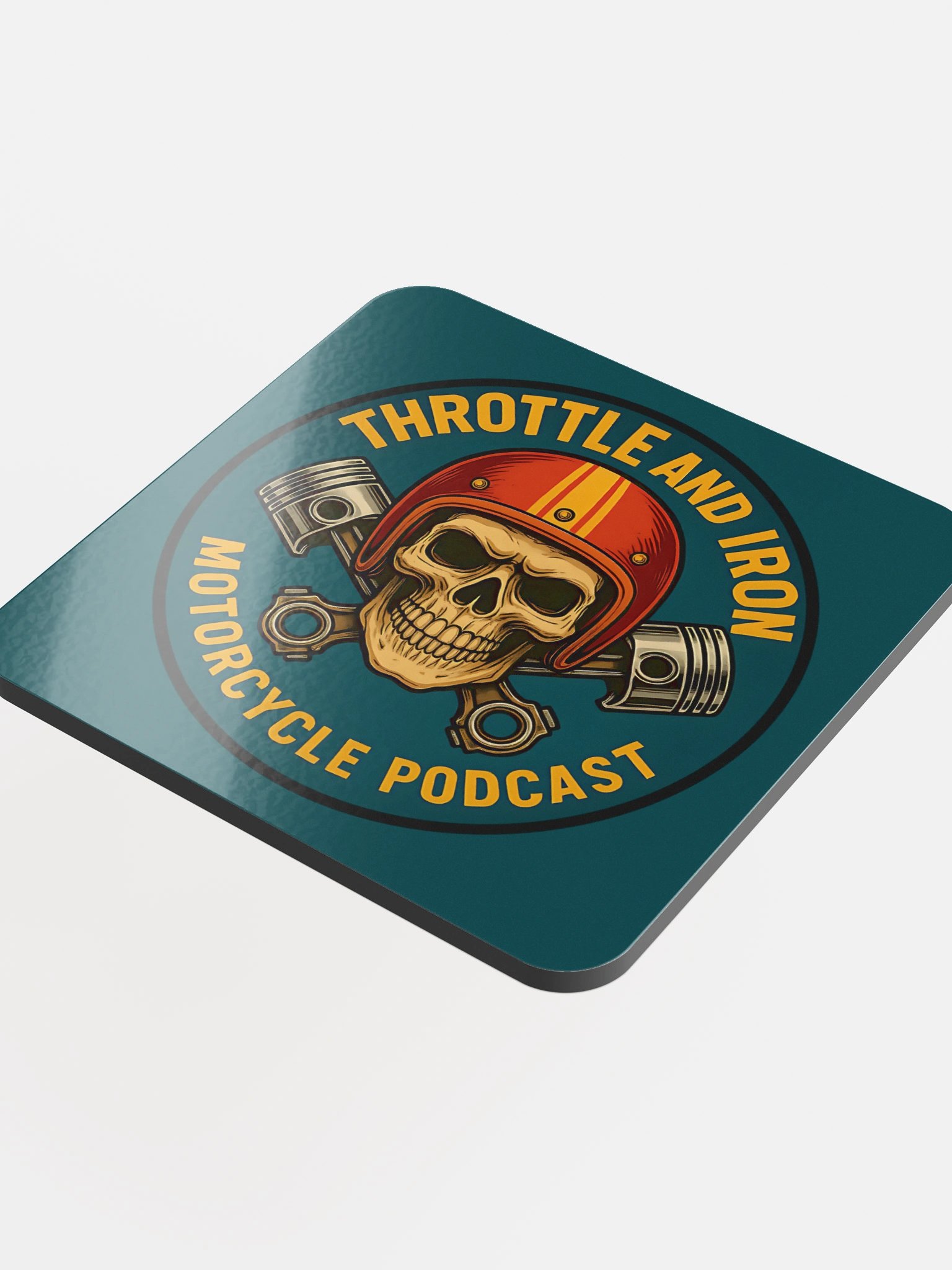 Throttle & Iron “Skull & Pistons” Motorcycle Coaster product image (4)