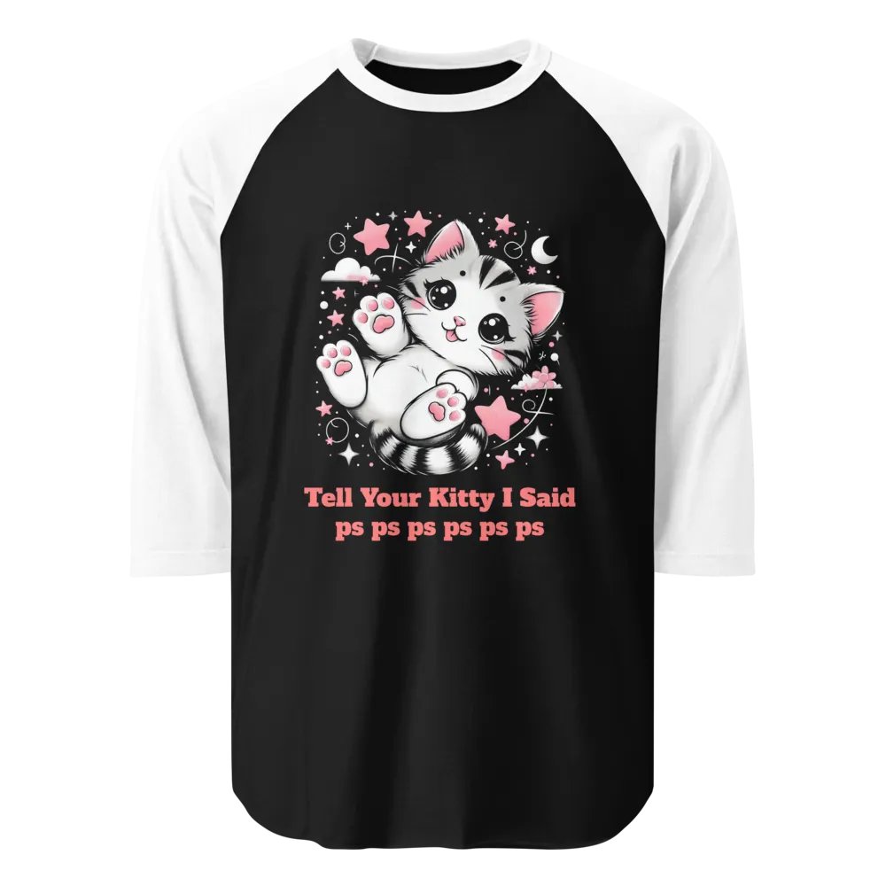 pspsps Kitty Baseball Style Tee - Dark Torso Colors product image (1)