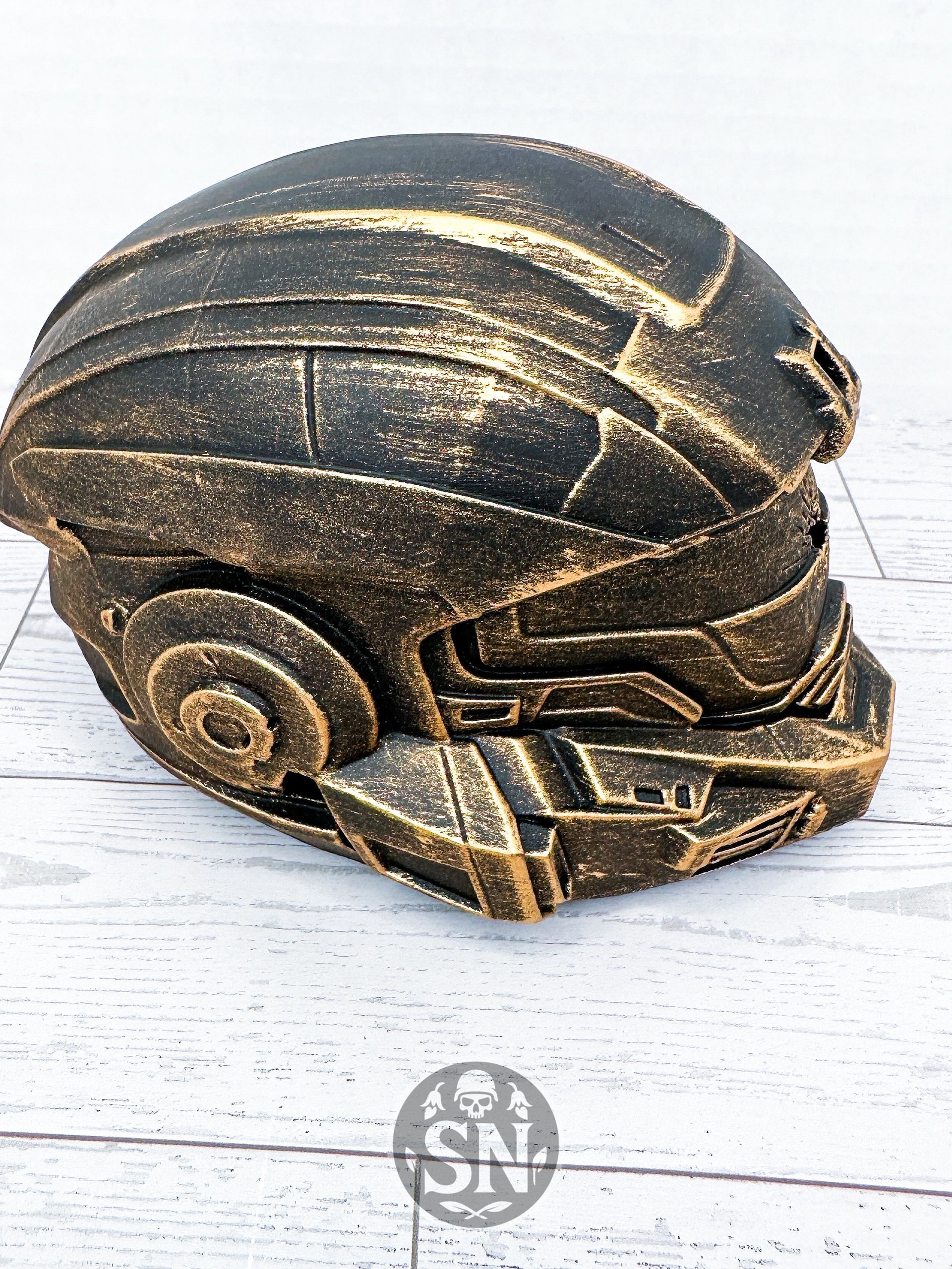Halo: Reach Noble Six Helmet – Final Stand Battle-Worn Display | Damaged Visor | 3D Printed product image (3)